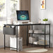 Levede L Shaped Computer Desk Corner Desk Black-2052531472069431303