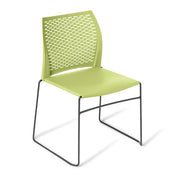 Eden Net Chair Chrome and Black Frame Avocado Black