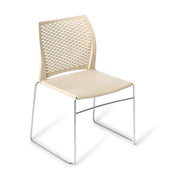 Eden Net Chair Chrome and Black Frame Sand Chrome