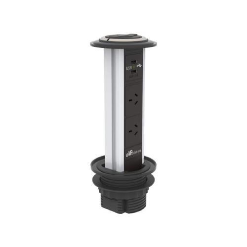 Waterproof Pop Up Power Point w/ USB