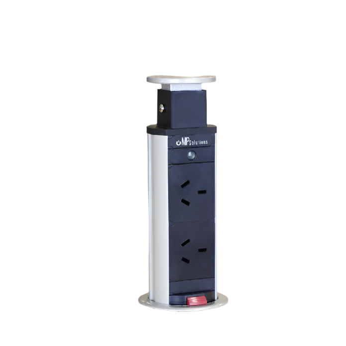 Compact, Glossy Silver, White, Pop Up Power Point