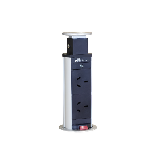 Compact, Glossy Silver, White, Pop Up Power Point