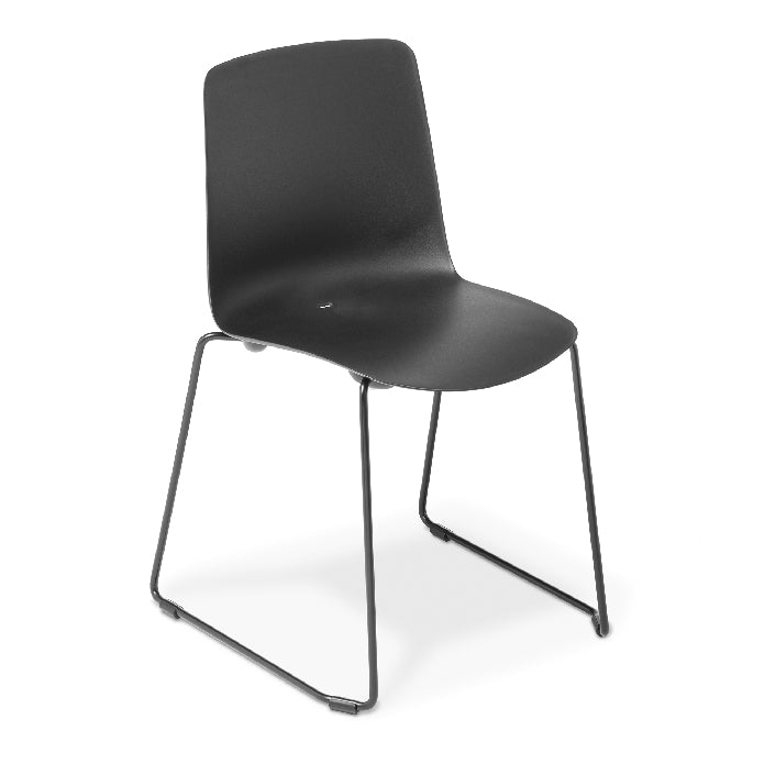 Eden Coco Sled Chair Black & Black