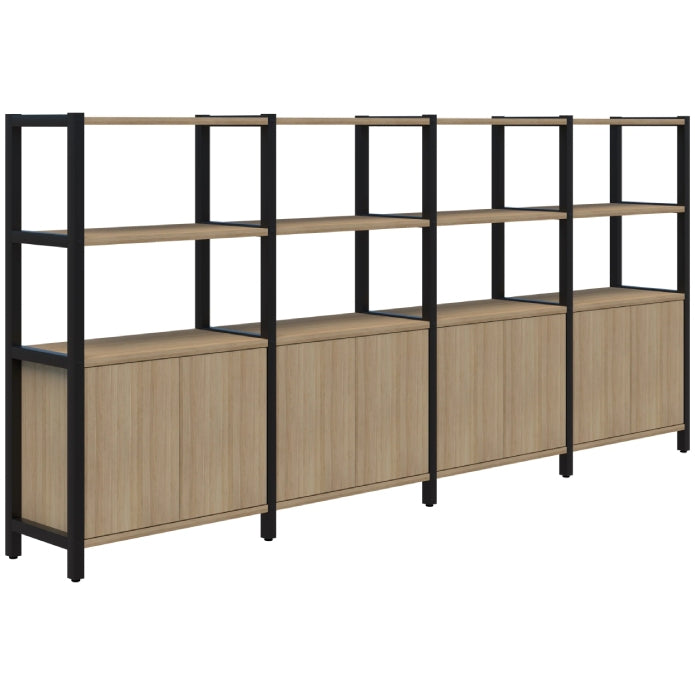 Grid 40 Storage / Open Display Wall - 4 Tier