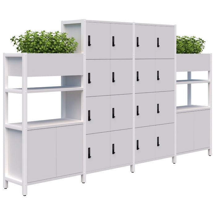 Grid 40 Locker / Planter Display Wall - 4-5 Tier