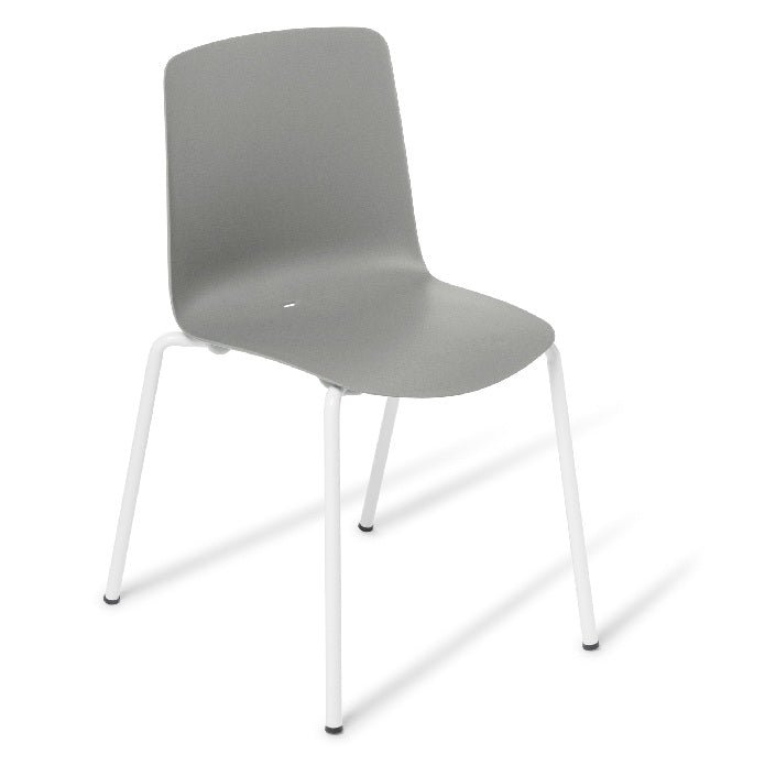 Eden Coco 4-Leg Chair White & Gray