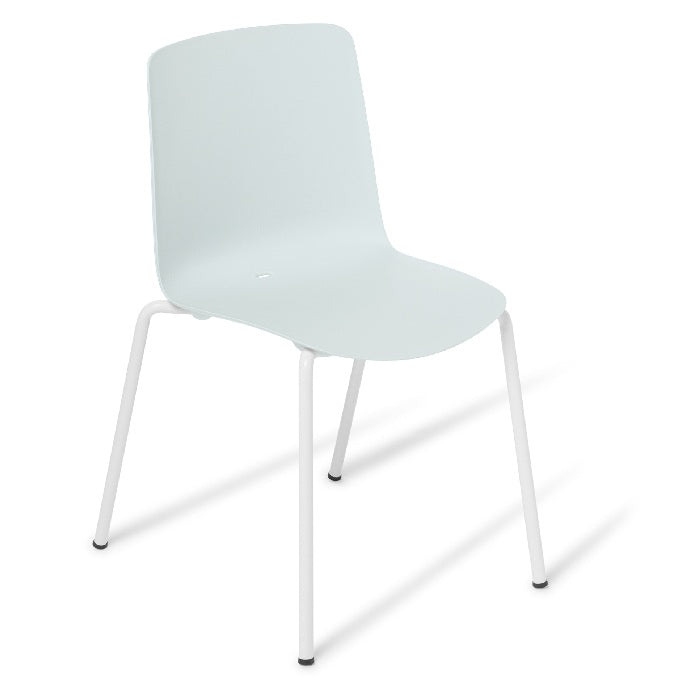 Eden Coco 4-Leg Chair White & Light Blue