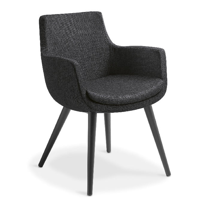 Eden Ferne Timber Base Chair Ebony