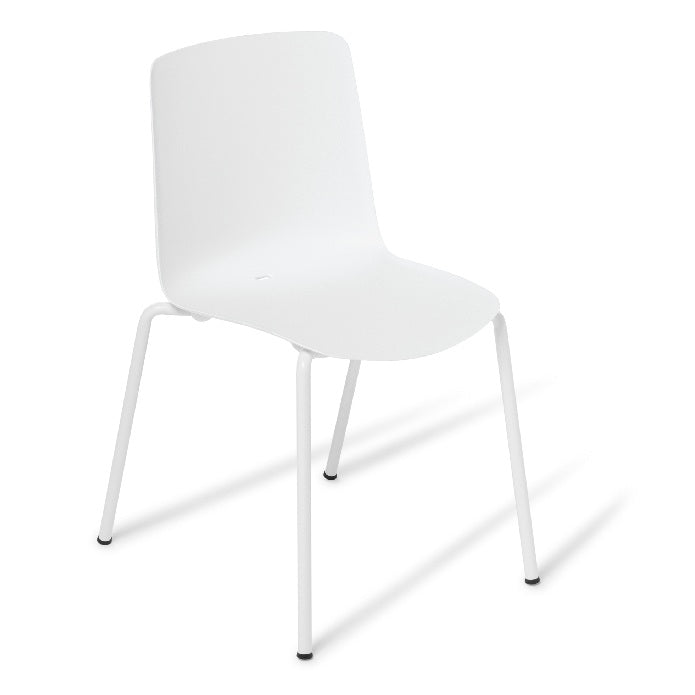 Eden Coco 4-Leg Chair White & White