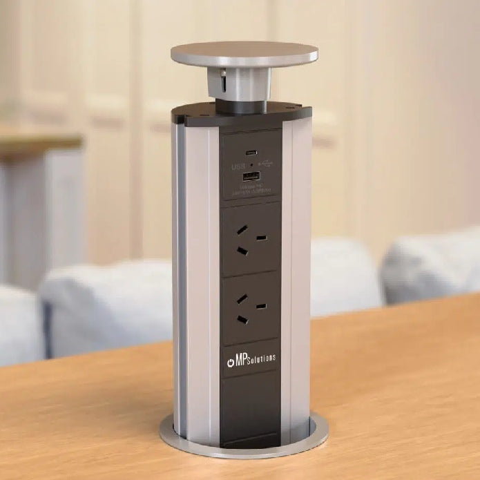 Glossy Silver, Black/ White Face, Pop Up Power Point