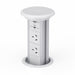 Motorised Pop Up Power Point w/USB Silver w White Face