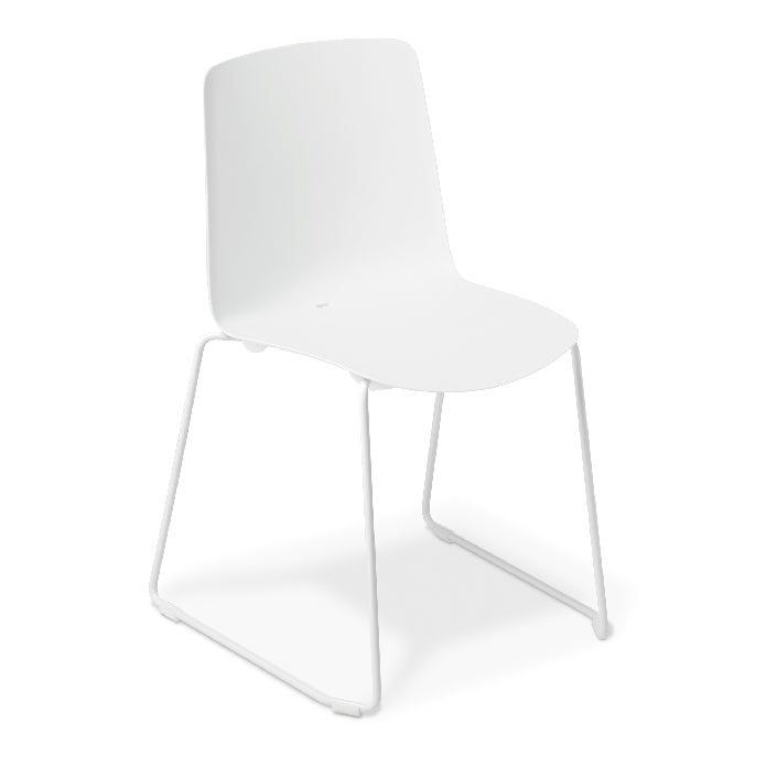 Eden Coco Sled Chair White & White