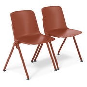 Eden Scout 4-Leg Chair with Integrated Links Rust
