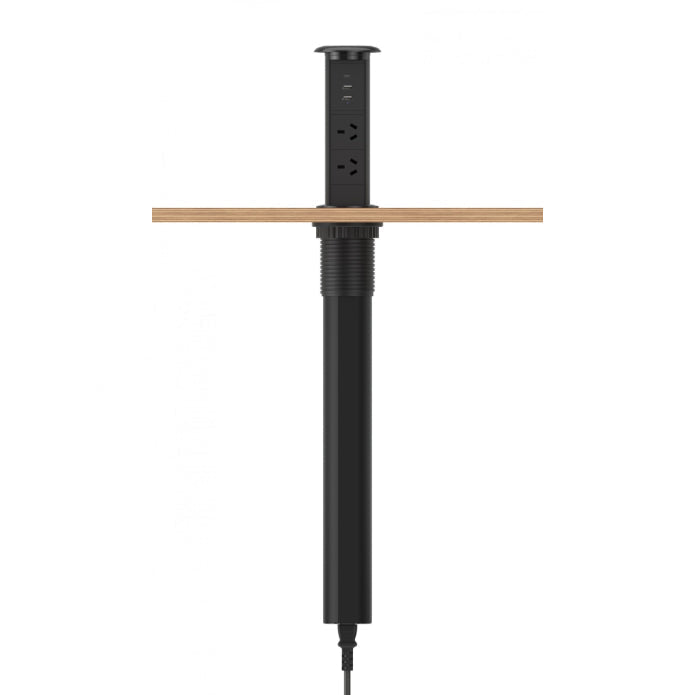 Motorised Pop Up Power Point w/USB-C and Qi