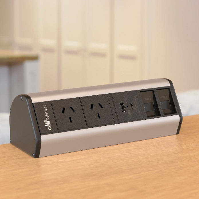 Desktop Outlet System w/USB, Data and Power