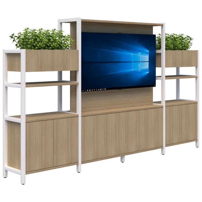 Grid 40 TV/Planter Display Wall
