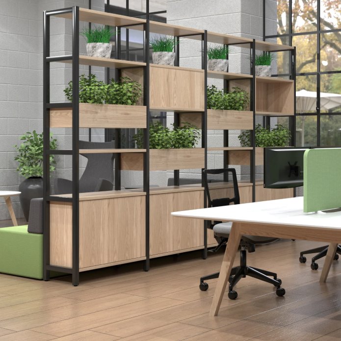Grid 40 Locker / Planter Display Wall - 4-5 Tier