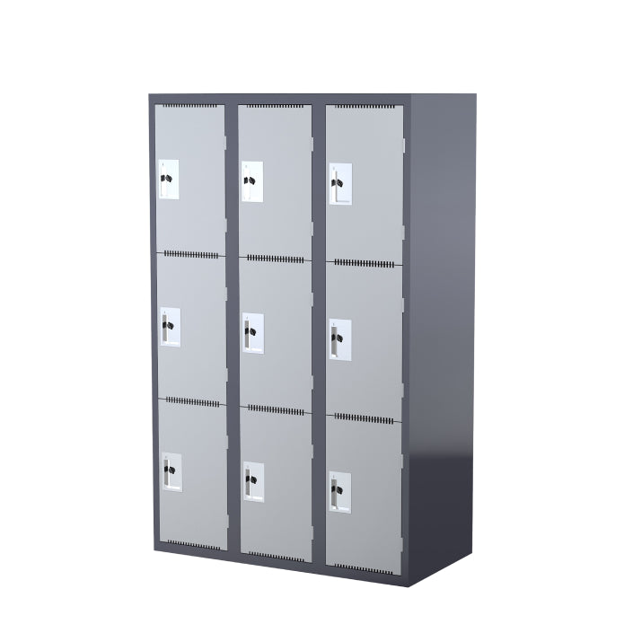 Steelco Heavy Duty School Lockers Triple Bank