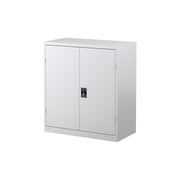 Steelco Stationery Cabinet with Perforated Doors Two Shelves White Satin