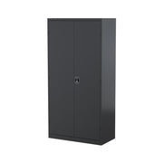 Steelco Stationery Cabinet with Perforated Doors Three Shelves Graphite Ripple
