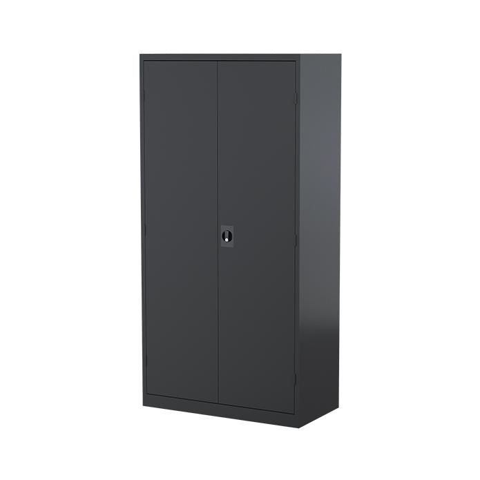 Steelco Stationery Cabinet with Perforated Doors Three Shelves Graphite Ripple