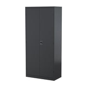 Steelco Stationery Cabinet with Perforated Doors Four Shelves Graphite Ripple