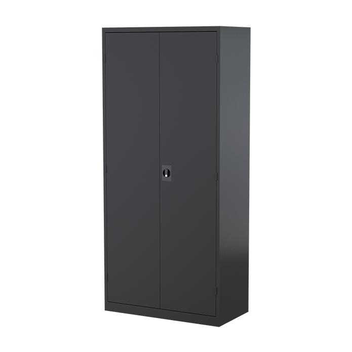 Steelco Stationery Cabinet with Perforated Doors Four Shelves Graphite Ripple