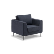 Eden Shanghai Chair Chrome Feet in Keylargo Bristol Ink