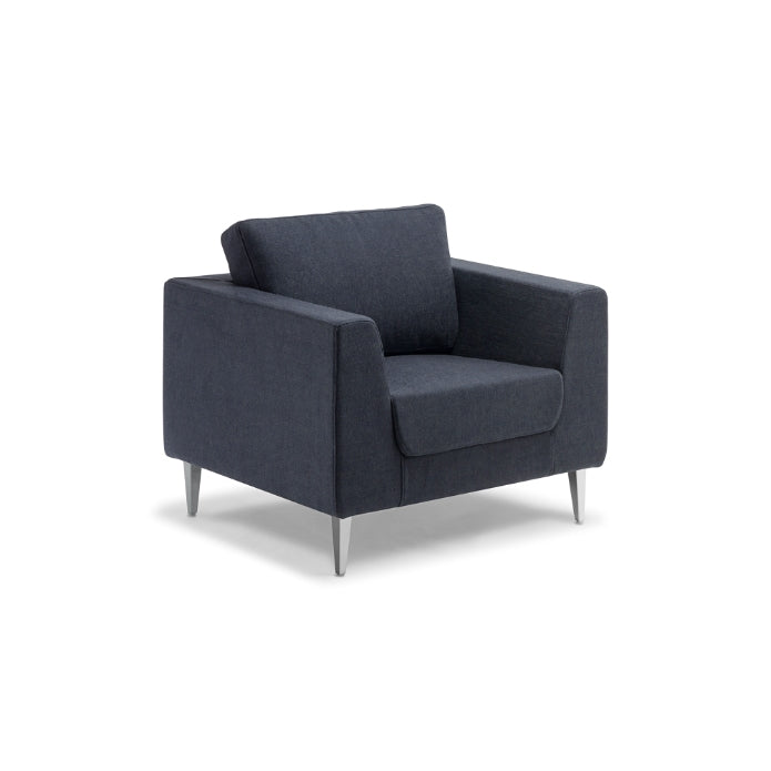 Eden Shanghai Chair Chrome Feet in Keylargo Bristol Ink