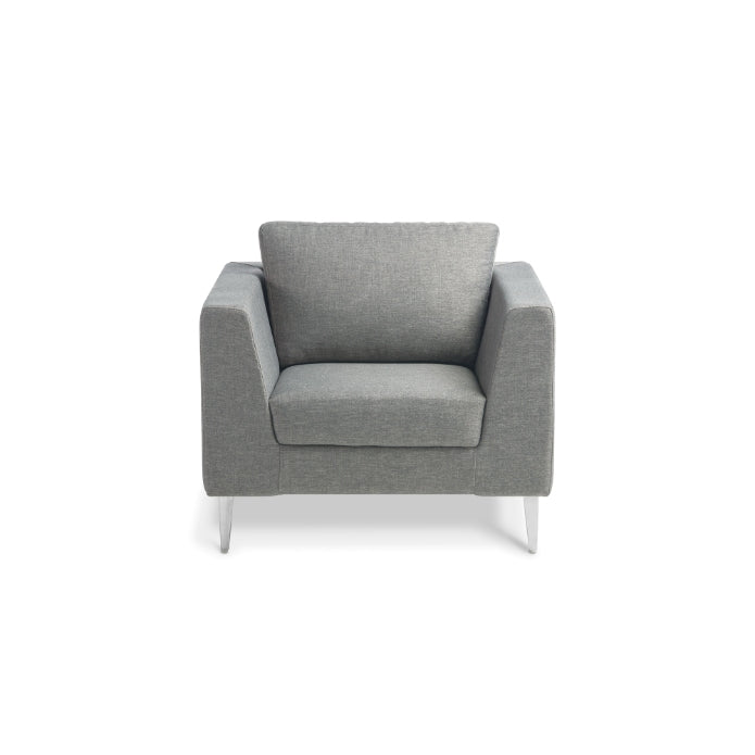 Eden Shanghai Chair Chrome Feet in Keylargo Keylargo Ash