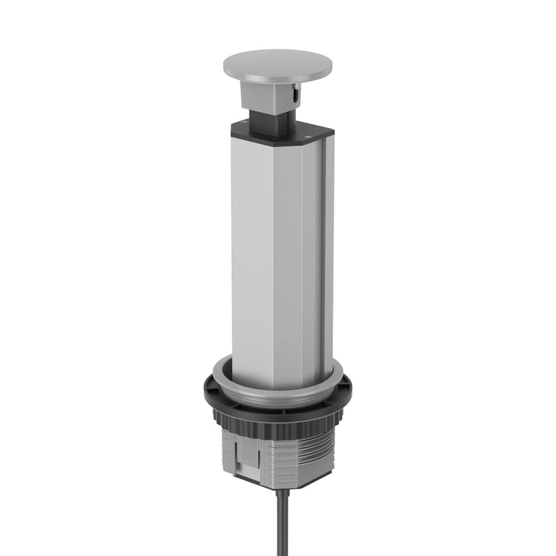 Glossy Silver Top, Pop Up Power Outlet