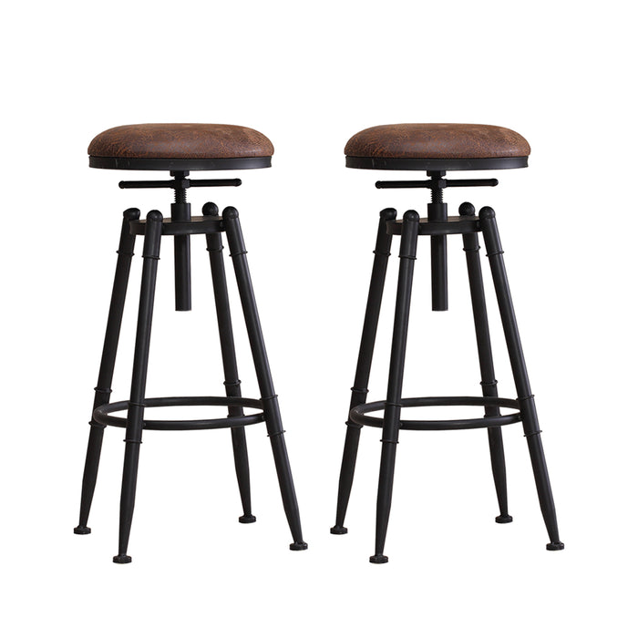 Levede 2x Industrial Bar Stools Kitchen-2052531749799464960