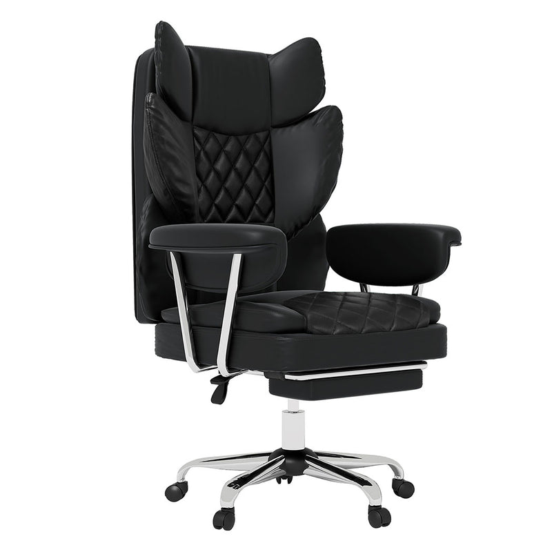 Levede Gaming Office Chair High Back PU Leather Black