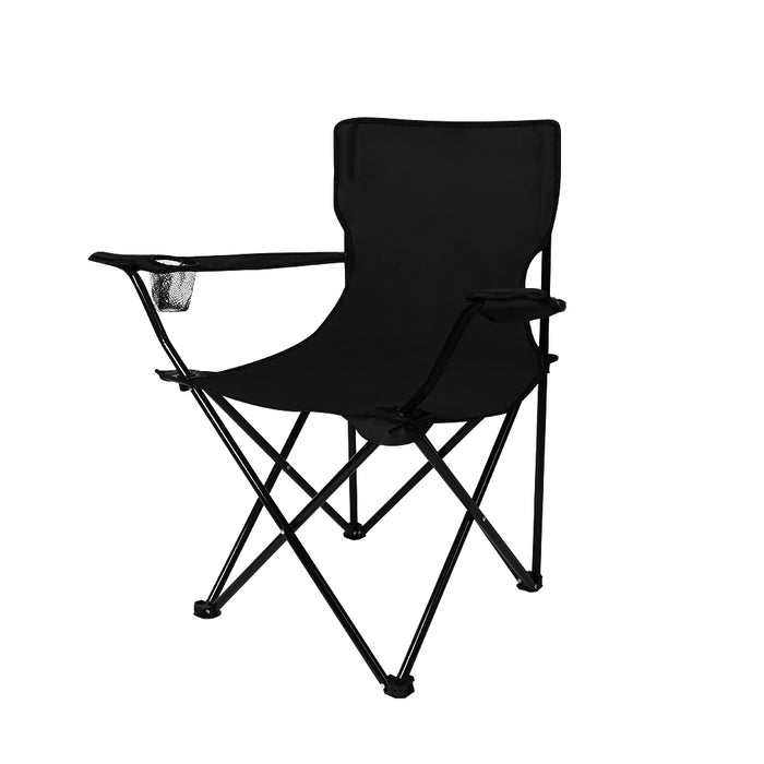 Levede Camping Chairs Folding Arm Foldable Black-2052531623118901248
