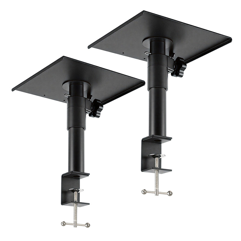 Levede 2x Desk Clamp Speaker Stands Set Adjustable Rotatable Monitor CD Player