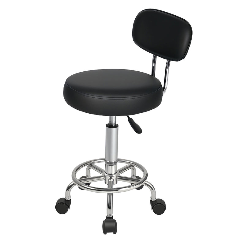 Levede Swivel Office Chair Low Back Round Rolling Stools Height Adjustable