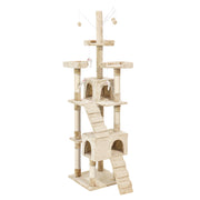 PaWz Cat Tree Scratching Post Scratcher Beige