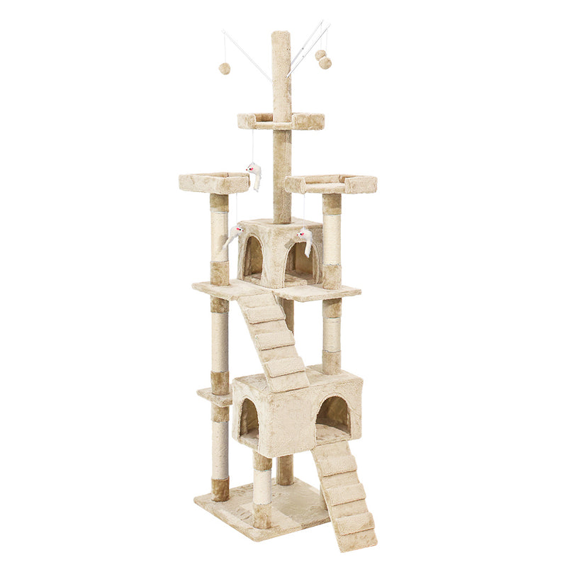 PaWz Cat Tree Scratching Post Scratcher Beige