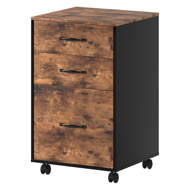 Levede 3-Drawer File Cabinet Mobile Filing Storage Cabinet Organiser Home Office