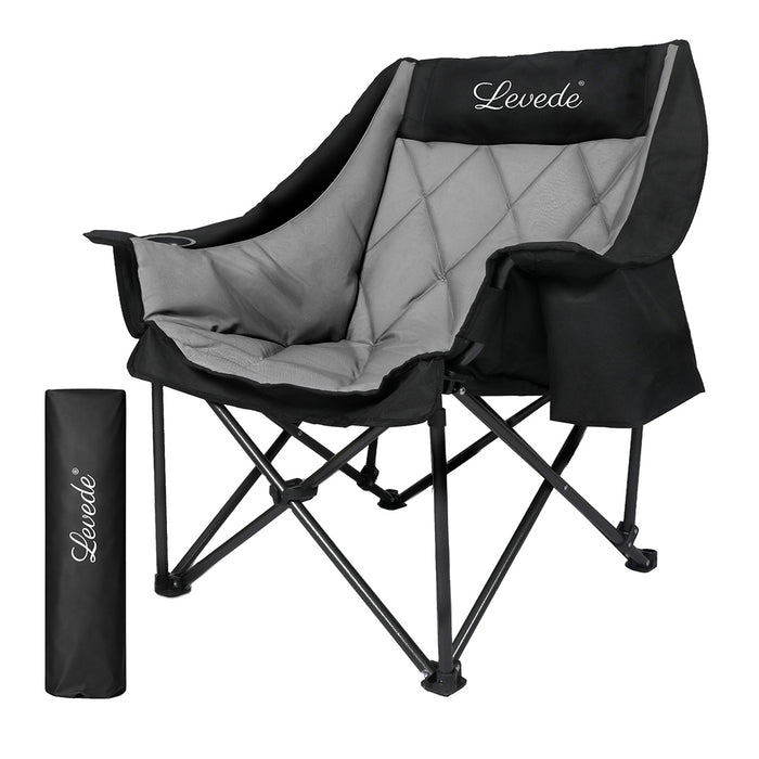 Levede Folding Camping Chair Extra Large Outdoor Portable Fishing Travel Seat-2052531445183942656