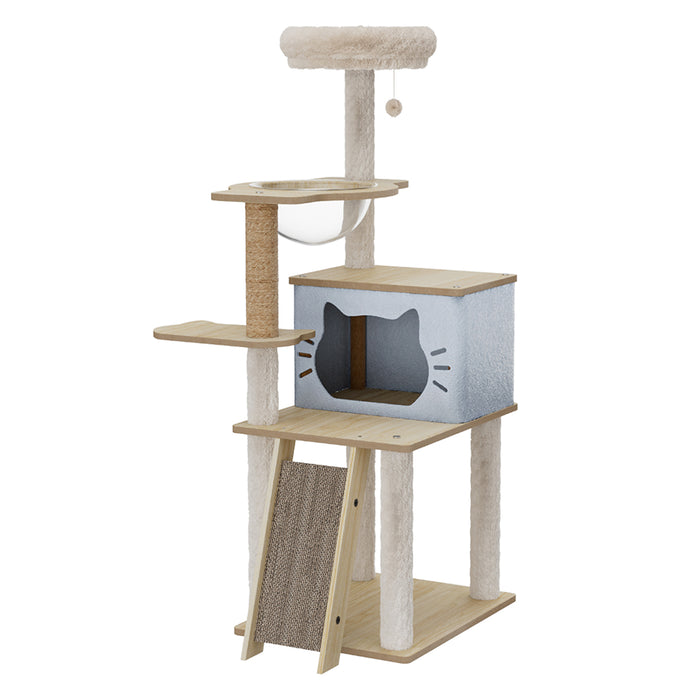 Pawz Cat Tree Tower Scratcher Wood Condo House 120cm-2052531523894251520