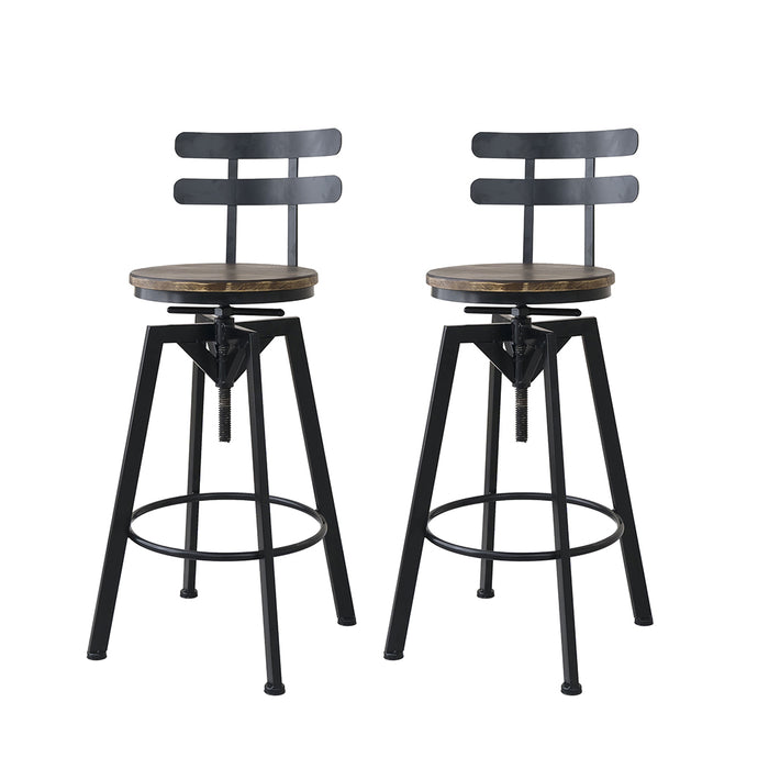 Levede 1x Bar Stool Industrial Adjustable-2052531750155980800