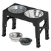 PaWz Elevated Dog Bowls 2 Stainless Steel Bowls and 1 Slow Feeder Bowl-2052531302556635136