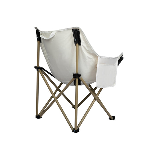 Levede Folding Camping Moon Chair Lightweight Beige-2052531628068179969