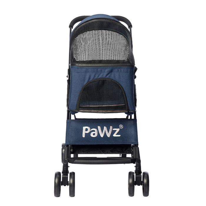 PaWz Large Pet Stroller Dog Cat Carrier Blue-2052531541485162497