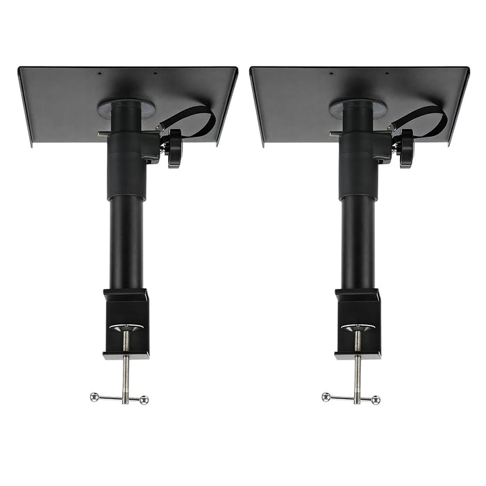 Levede 2x Desk Clamp Speaker Stands Set Adjustable Rotatable Monitor CD Player