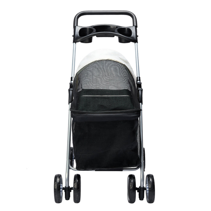 PaWz Large Pet Stroller Dog Cat Carrier Black-2052531697215475713