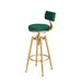 Levede 1x Bar Stools Velvet Kitchen Green-2052531295598284801