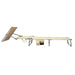 Levede Foldable Lounge Chairs with Canopy Khaki-2052531491203846145