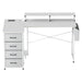 Levede L Shaped Gaming Desk with Storage Drawers White-2052531818946760705